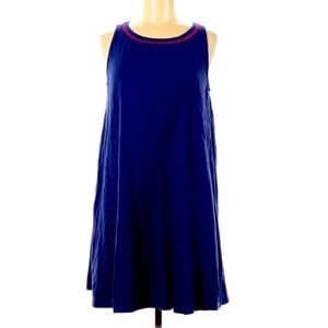 Beacon Cove beach cover tank tunic dress embroidered blue medium women’s